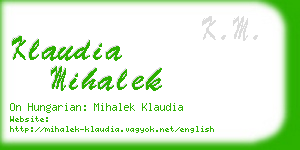 klaudia mihalek business card